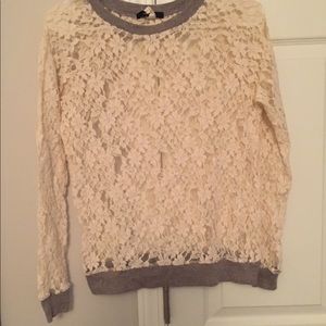 Long sleeve lace shirt